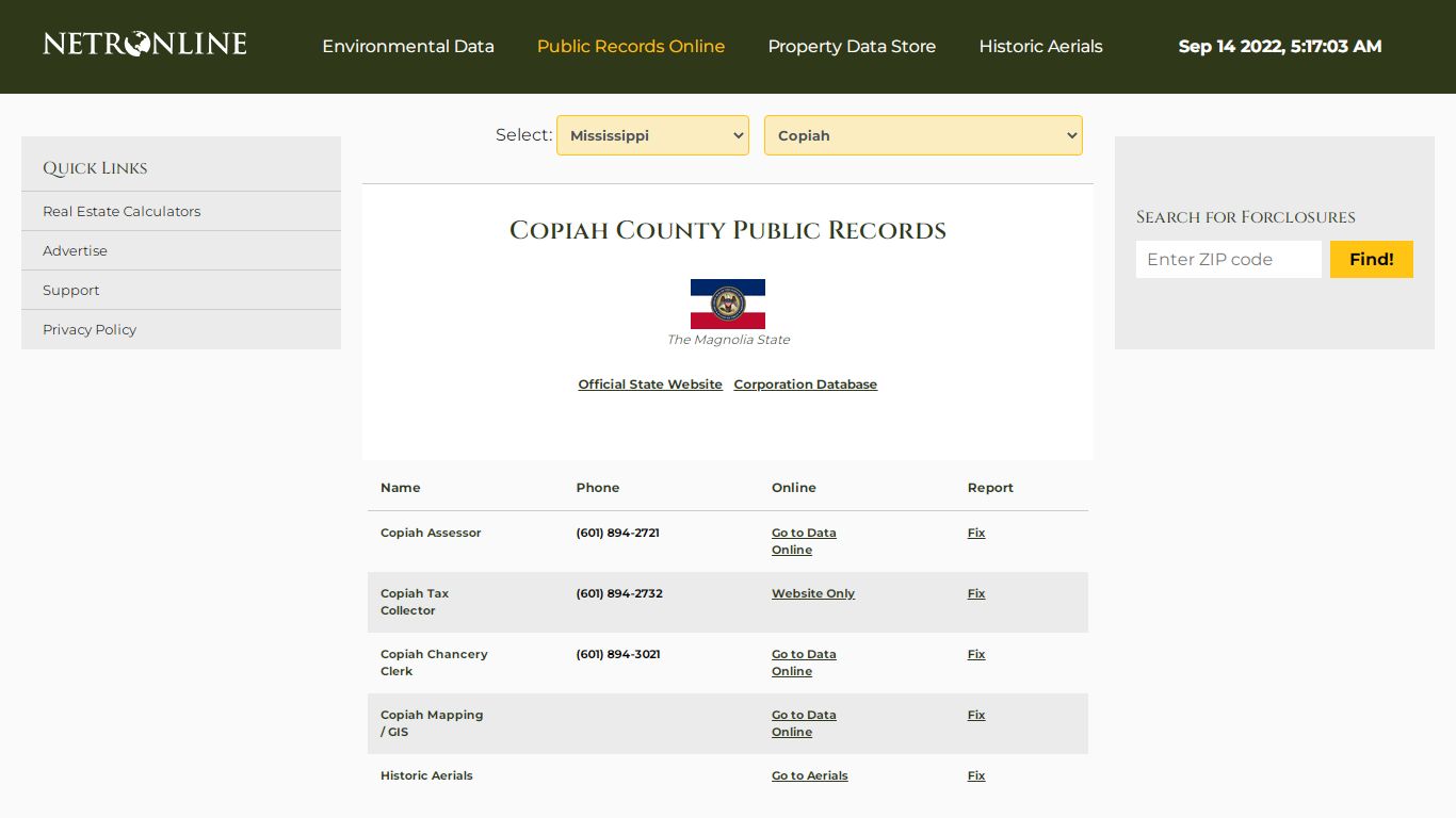 Copiah County Public Records - NETROnline.com